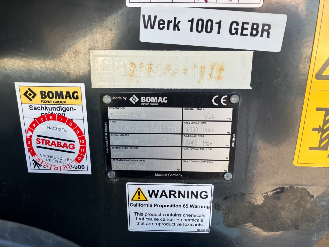 BOMAG DE BW 174 AP-4 AM Hybr. Stage V /Tier 4f - Road roller: picture 2 BOMAG DE BW 174 AP-4 AM Hybr. Stage V /Tier 4f - Road roller: picture 2