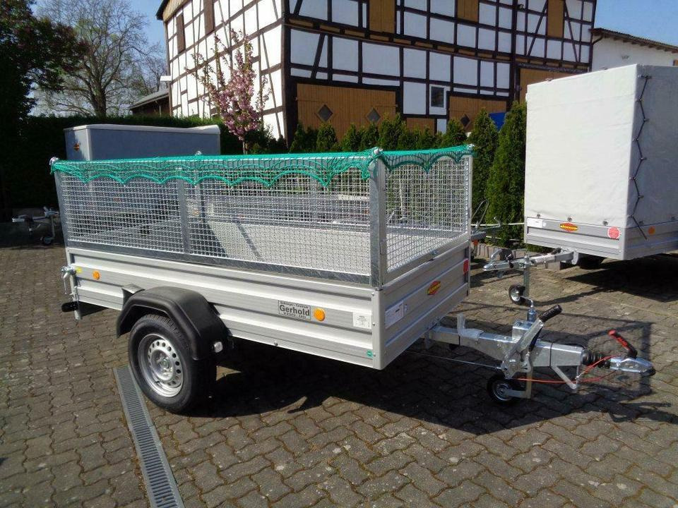 Böckmann, PKW Anhänger, 1,35 to. mit Gitteraufsatz,Containernetz - Car trailer: picture 4 Böckmann, PKW Anhänger, 1,35 to. mit Gitteraufsatz,Containernetz - Car trailer: picture 4