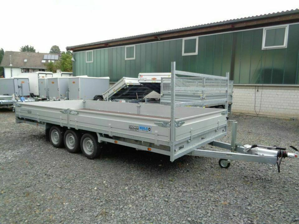 Hulco - PKW Anhänger Tridem, 3,5 to Leihanhänger Mietfahrzeug 5m - Dropside/ Flatbed trailer: picture 4 Hulco - PKW Anhänger Tridem, 3,5 to Leihanhänger Mietfahrzeug 5m - Dropside/ Flatbed trailer: picture 4