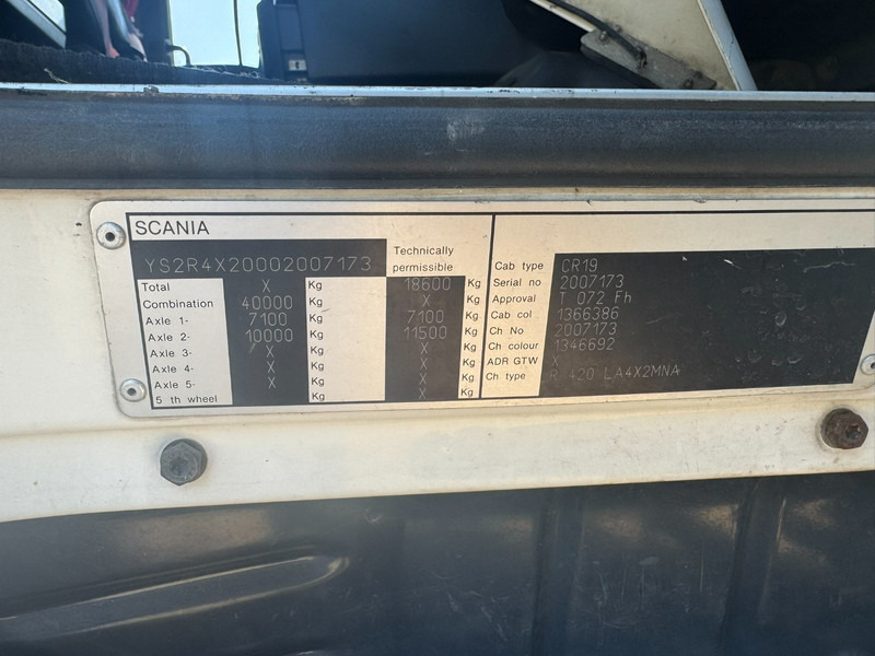 Tractor unit Scania R 420 Topline (PTO / MANUAL GEARBOX / BOITE MANUELLE / HYDRAULIC): picture 17