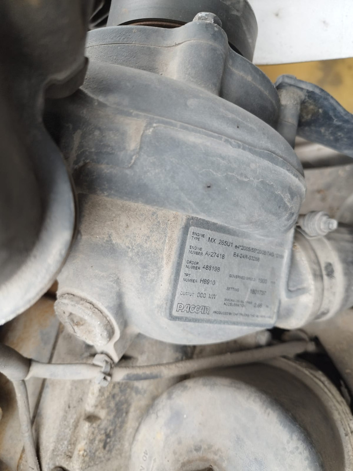 DAF Paccar MX 265 U1 DAF CF - Engine for Truck: picture 2 DAF Paccar MX 265 U1 DAF CF - Engine for Truck: picture 2