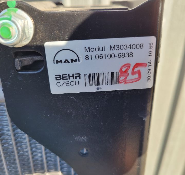 CHŁODNICA MAN TGS TGA RDZEN 85CM 81.06100-6838 NOWY ORYG. - Cooling system for Truck: picture 3 CHŁODNICA MAN TGS TGA RDZEN 85CM 81.06100-6838 NOWY ORYG. - Cooling system for Truck: picture 3