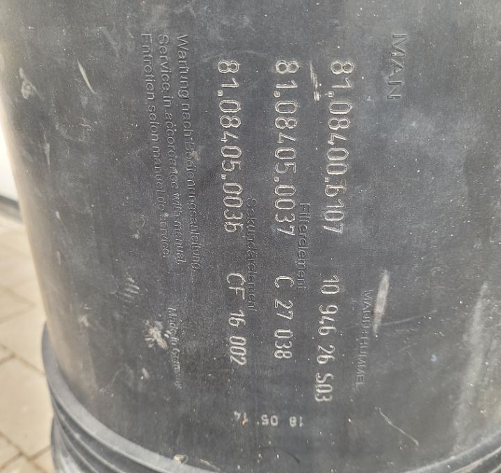 OBUDOWA FILTRA POWIETRZA MAN TGX TGS E6 81.08400.6107 - Air filter for Truck: picture 2 OBUDOWA FILTRA POWIETRZA MAN TGX TGS E6 81.08400.6107 - Air filter for Truck: picture 2