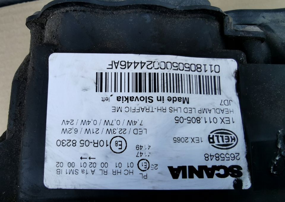 Scania OE 2655848 reflektor LEWA ORYGINAŁ - Headlight for Truck: picture 5 Scania OE 2655848 reflektor LEWA ORYGINAŁ - Headlight for Truck: picture 5