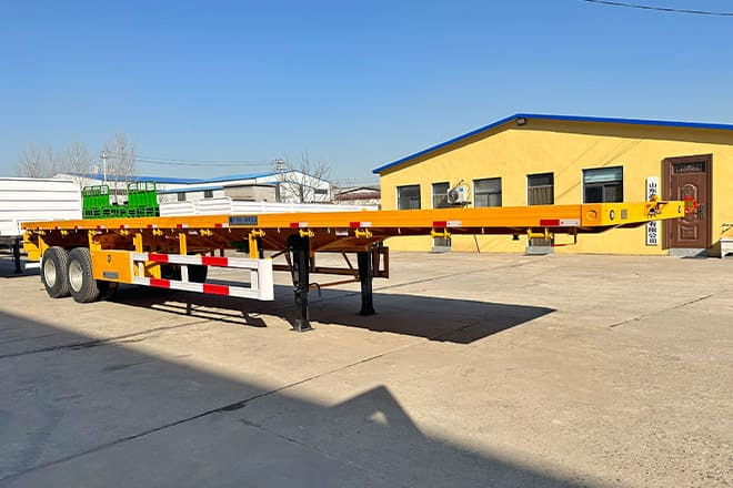TITAN 2 Axle 40 Ft 60 Ton Container Flatbed Trailer for Sale in Côte d'Ivoire - Dropside/ Flatbed semi-trailer: picture 2 TITAN 2 Axle 40 Ft 60 Ton Container Flatbed Trailer for Sale in Côte d'Ivoire - Dropside/ Flatbed semi-trailer: picture 2