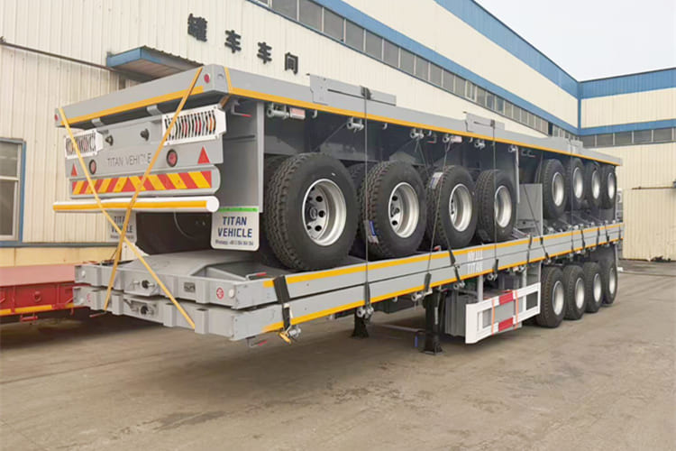 TITAN 4 Axle Flatbed Semi Trailer for Sale in Tanzania - Dropside/ Flatbed semi-trailer: picture 5 TITAN 4 Axle Flatbed Semi Trailer for Sale in Tanzania - Dropside/ Flatbed semi-trailer: picture 5
