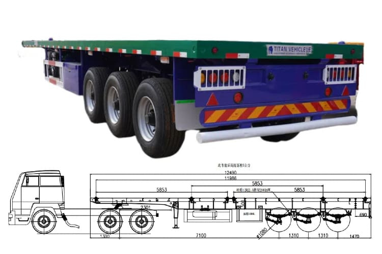 TITAN 40 FT Flatbed Semi Trailer for Sale in Kenya - Dropside/ Flatbed semi-trailer: picture 1 TITAN 40 FT Flatbed Semi Trailer for Sale in Kenya - Dropside/ Flatbed semi-trailer: picture 1