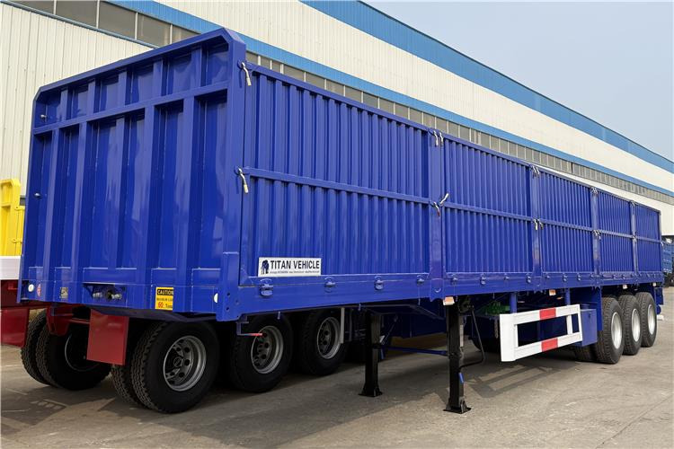TITAN 60 Ton High Side Wall Semi Trailer for Sale in Zambia - Dropside/ Flatbed semi-trailer: picture 3 TITAN 60 Ton High Side Wall Semi Trailer for Sale in Zambia - Dropside/ Flatbed semi-trailer: picture 3