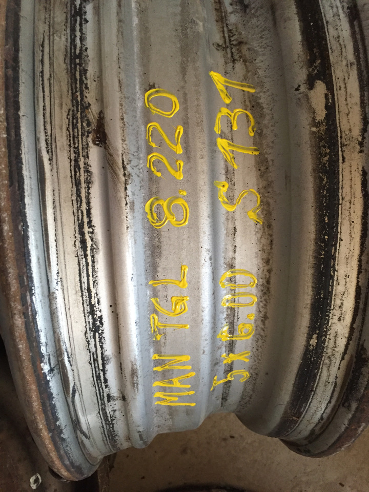 Gebrauchte Felgen 5 J x 6,00 für Reifengröße 215 x 75 x 17,5, Artikel - Nr. : 99.99999 - 9999 - Rim for Truck: picture 1 Gebrauchte Felgen 5 J x 6,00 für Reifengröße 215 x 75 x 17,5, Artikel - Nr. : 99.99999 - 9999 - Rim for Truck: picture 1