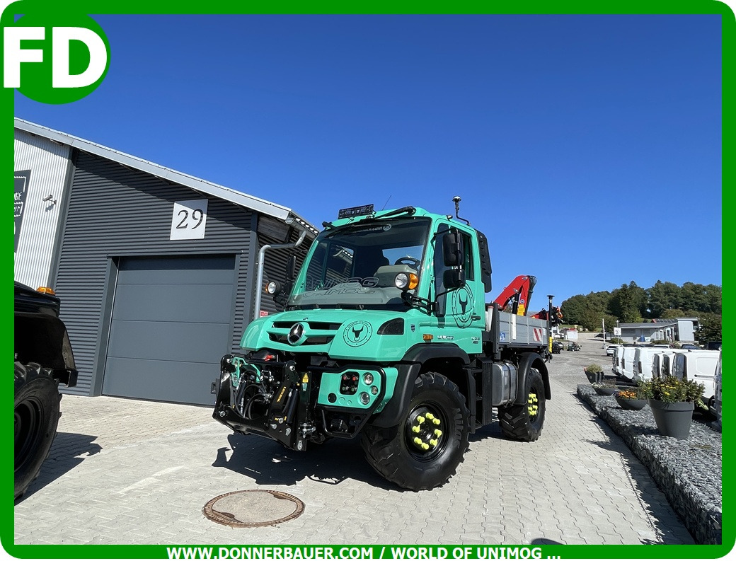 Unimog U318 - UHN mit Ladekran und Forstgreifer , Traumzustand - Crane truck: picture 2 Unimog U318 - UHN mit Ladekran und Forstgreifer , Traumzustand - Crane truck: picture 2