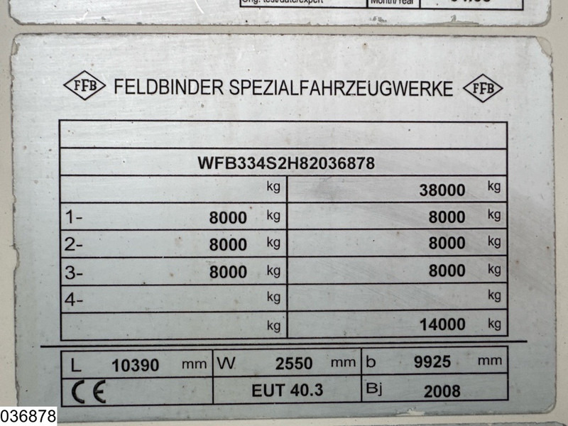Feldbinder Silo 40.000 Liter, 1 Comp. - Tanker semi-trailer: picture 4 Feldbinder Silo 40.000 Liter, 1 Comp. - Tanker semi-trailer: picture 4