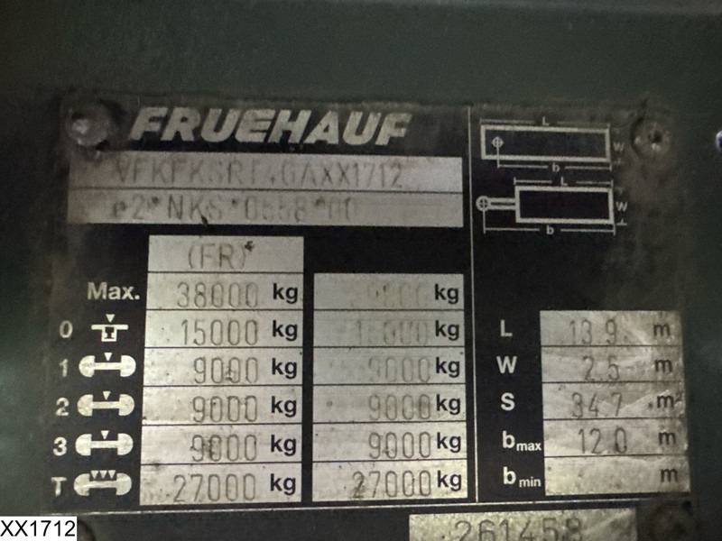 Fruehauf Tautliner Dhollandia - Curtainsider semi-trailer: picture 4 Fruehauf Tautliner Dhollandia - Curtainsider semi-trailer: picture 4