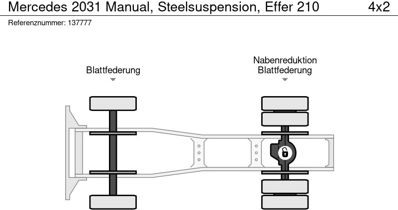 Tractor unit Mercedes-Benz 2031 Manual, Steelsuspension, Effer 210: picture 11