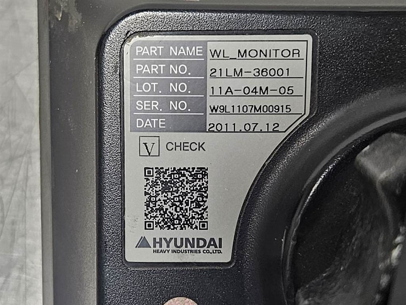 Electrical system for Construction machinery Hyundai HL740-9-21LM-36001-Display unit/Monitor: picture 7