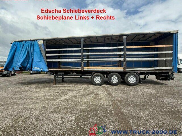 Kögel SN24 Edscha Schiebeverdeck Schiebeplane L. + R. - Curtainsider semi-trailer: picture 1 Kögel SN24 Edscha Schiebeverdeck Schiebeplane L. + R. - Curtainsider semi-trailer: picture 1