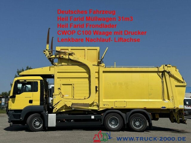 MAN TGS 26.360 Heil 31m3 Überkopf/ Frontlader Waage - Garbage truck: picture 1 MAN TGS 26.360 Heil 31m3 Überkopf/ Frontlader Waage - Garbage truck: picture 1