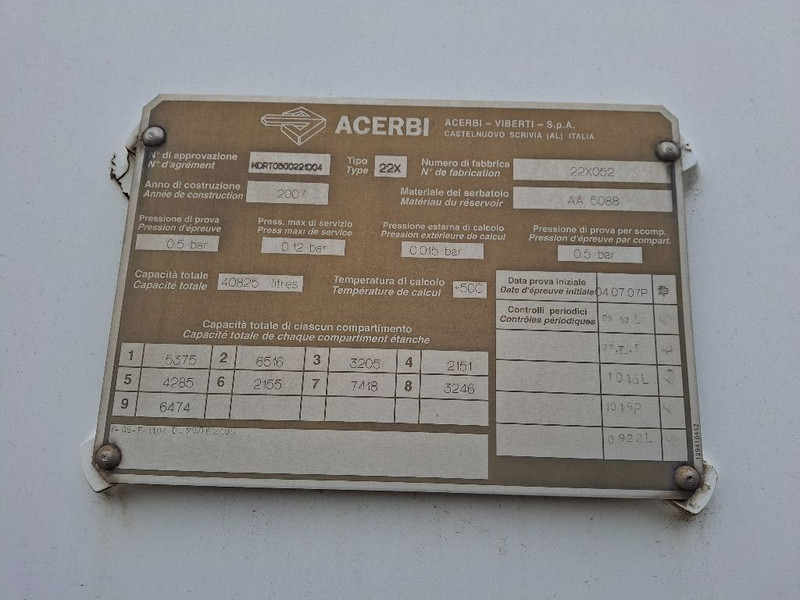 ACERBI ASO64003SP - Tanker semi-trailer: picture 2 ACERBI ASO64003SP - Tanker semi-trailer: picture 2