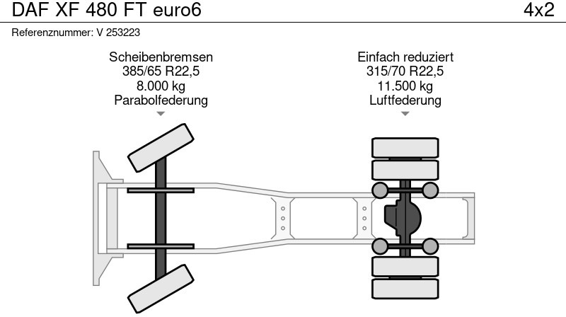 Tractor unit DAF XF 480 FT euro6: picture 10 Tractor unit DAF XF 480 FT euro6: picture 10