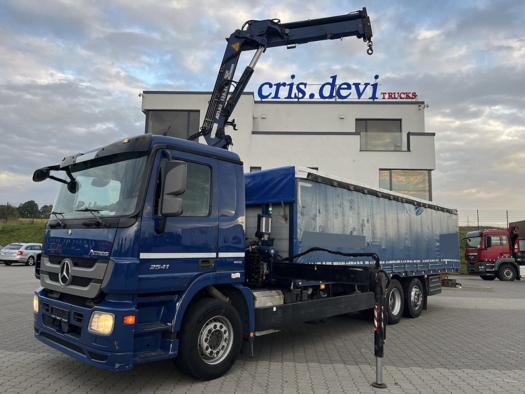 Mercedes-Benz 2541 6x2 Atlas 135.2E Pritsche 8,20 m - Curtain side truck, Crane truck: picture 1 Mercedes-Benz 2541 6x2 Atlas 135.2E Pritsche 8,20 m - Curtain side truck, Crane truck: picture 1