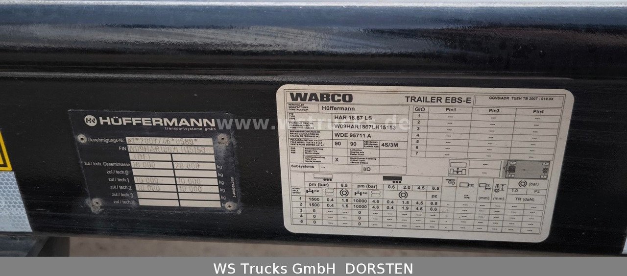 Roll-off/ Skip trailer Hüffermann HAR 20.67 Abrollanhänger Doppelbereifung: picture 11