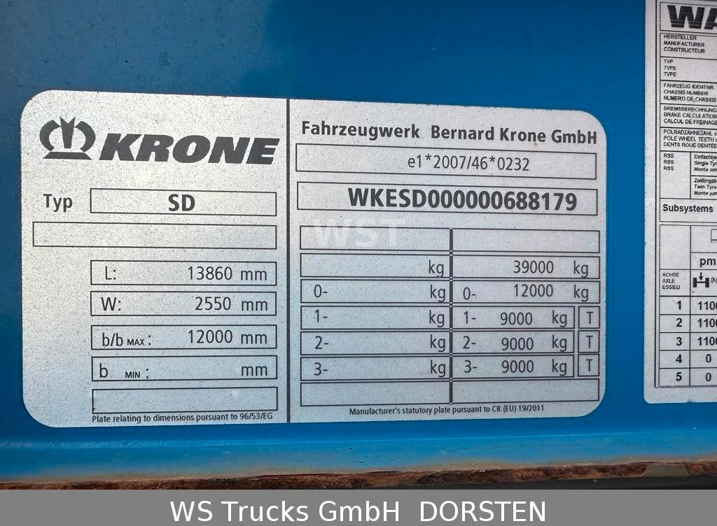 Krone SD 27 Planauflieger Coil Edscha | ABS, EBS, XL - Curtainsider semi-trailer: picture 4 Krone SD 27 Planauflieger Coil Edscha | ABS, EBS, XL - Curtainsider semi-trailer: picture 4