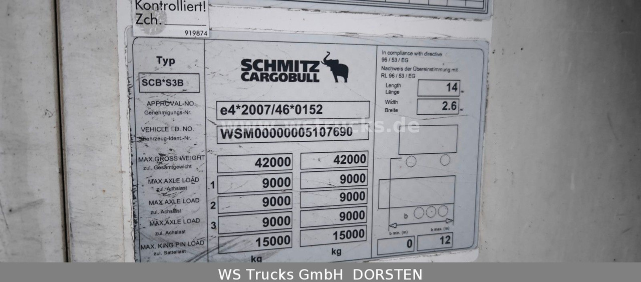 Schmitz Cargobull SKO 24 Kühlauflieger | Rohrbahn Vector 1950Mt - Closed box semi-trailer: picture 3 Schmitz Cargobull SKO 24 Kühlauflieger | Rohrbahn Vector 1950Mt - Closed box semi-trailer: picture 3