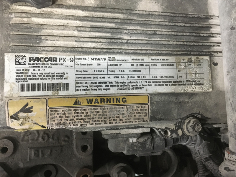 Construction machinery PACCAR CUMMINS QSL9 CPL4759 FOR PARTS: picture 6