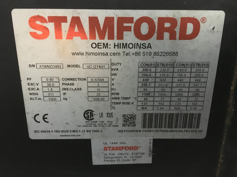 John Deere 6068HFU82 GENERATOR 200KVA USED - Generator set: picture 1 John Deere 6068HFU82 GENERATOR 200KVA USED - Generator set: picture 1