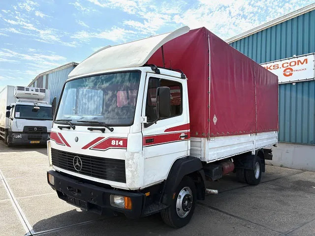 Mercedes-Benz LK 814 K 6-CILINDER FULL STEEL WITH TENT BOX / CATTLE BOX (MANUAL GEARBOX / FULL STEEL SUSPENSION) - Curtain side truck: picture 1 Mercedes-Benz LK 814 K 6-CILINDER FULL STEEL WITH TENT BOX / CATTLE BOX (MANUAL GEARBOX / FULL STEEL SUSPENSION) - Curtain side truck: picture 1