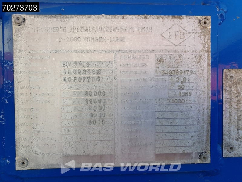 Tanker semi-trailer Feldbinder EUT34.3 34000 LTR: picture 17