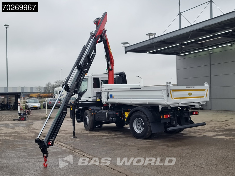 New Tipper, Crane truck Iveco Eurocargo 180E320 4X2 Steelsuspension 3-Seiten Palfinger PK12.501 Euro 6: picture 5