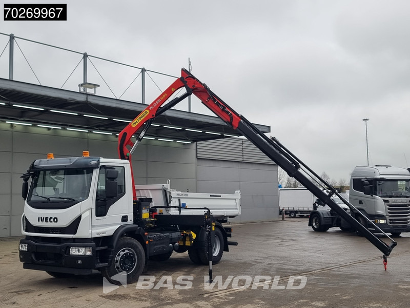 New Tipper, Crane truck Iveco Eurocargo 180E320 4X2 Steelsuspension 3-Seiten Palfinger PK12.501 Euro 6: picture 7