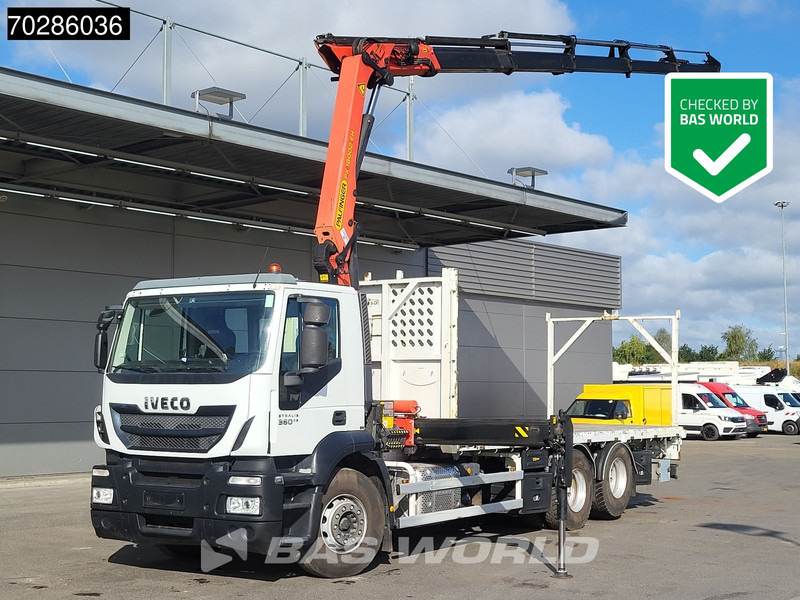 Iveco Stralis 360 6X2 Palfinger PK18002EH Crane Kran Lift Axle Euro 6 - Dropside/ Flatbed truck, Crane truck: picture 1 Iveco Stralis 360 6X2 Palfinger PK18002EH Crane Kran Lift Axle Euro 6 - Dropside/ Flatbed truck, Crane truck: picture 1