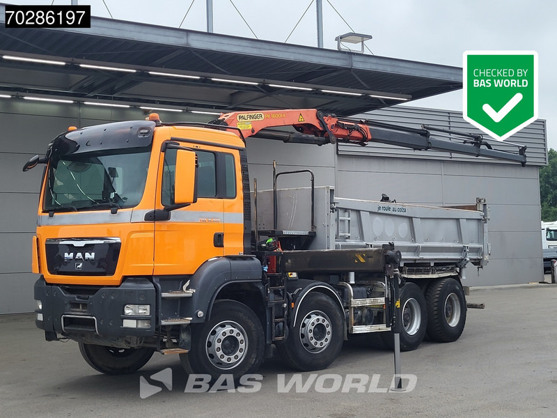 MAN TGS 35.400 8X4 Palfinger PK16001 K Kran Crane Retarder Big-Axle 2-Way tipper Euro 6 - Tipper, Crane truck: picture 1 MAN TGS 35.400 8X4 Palfinger PK16001 K Kran Crane Retarder Big-Axle 2-Way tipper Euro 6 - Tipper, Crane truck: picture 1