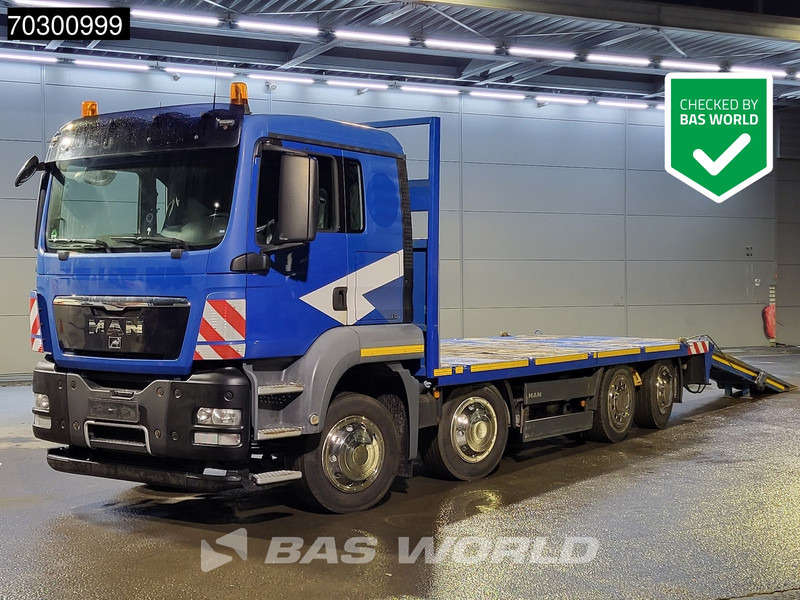 MAN TGS 35.480 8X2 Machine transporter Hydraulic Ramps Lift+Steering Axle Manual Euro 5 - Autotransporter truck: picture 1 MAN TGS 35.480 8X2 Machine transporter Hydraulic Ramps Lift+Steering Axle Manual Euro 5 - Autotransporter truck: picture 1