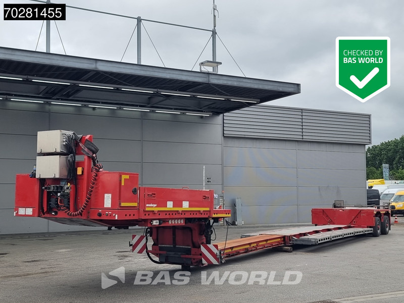 Low loader semi-trailer MEUSBURGER Type MPG-2 2 axles Extendable 2xLenkachse Gooseneck: picture 1