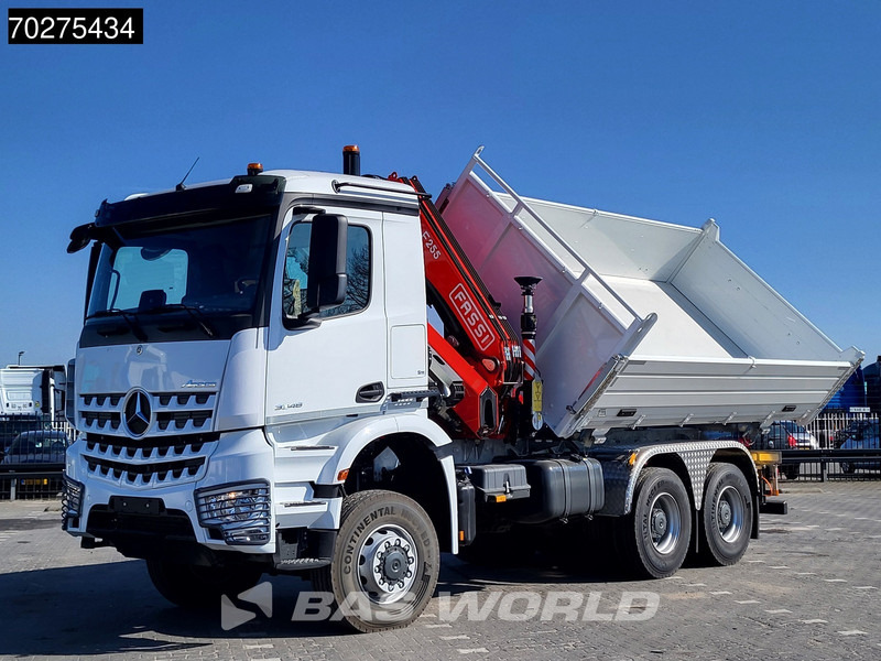 Mercedes-Benz Arocs 3348 6X6 NEW Fassi F255A.2.24 Kran Crane 3-way tipper Navi Euro 6 - Tipper, Crane truck: picture 1 Mercedes-Benz Arocs 3348 6X6 NEW Fassi F255A.2.24 Kran Crane 3-way tipper Navi Euro 6 - Tipper, Crane truck: picture 1