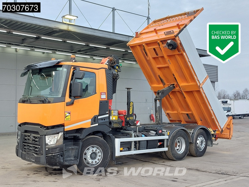 Renault C 380 6X2 Palfinger PK 18002-EH Kran Crane 6m3 tipper Automatic Euro 6 - Tipper, Crane truck: picture 1 Renault C 380 6X2 Palfinger PK 18002-EH Kran Crane 6m3 tipper Automatic Euro 6 - Tipper, Crane truck: picture 1