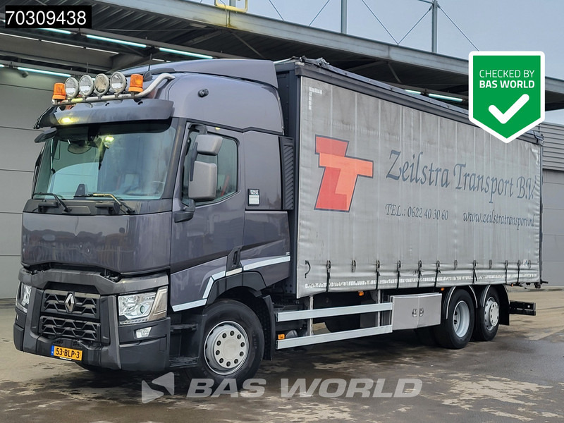 Renault T 430 T 6X2 NL-Truck curtainsides Forklift preparation Steering axle Automatic Euro 6 - Curtain side truck: picture 1 Renault T 430 T 6X2 NL-Truck curtainsides Forklift preparation Steering axle Automatic Euro 6 - Curtain side truck: picture 1