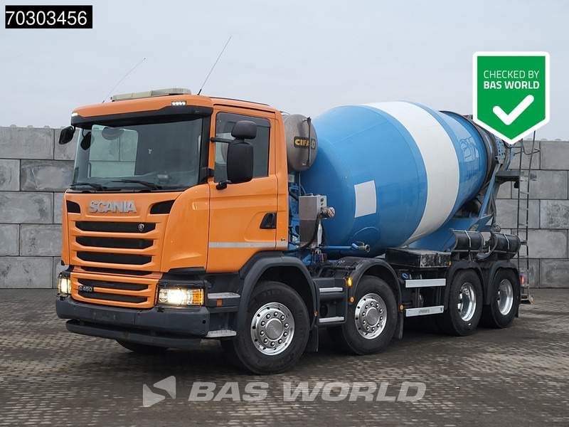 Scania G450 8X4 10m3 CIFA Mixer Steel suspension 3-Pedals Airco Euro 6 - Concrete mixer truck: picture 1 Scania G450 8X4 10m3 CIFA Mixer Steel suspension 3-Pedals Airco Euro 6 - Concrete mixer truck: picture 1