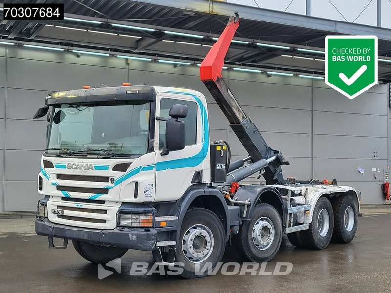 Scania P380 P 8X4 25tons Dalby containersystem Manual Big-Axle Steelsuspension Euro 4 - Hook lift truck: picture 1 Scania P380 P 8X4 25tons Dalby containersystem Manual Big-Axle Steelsuspension Euro 4 - Hook lift truck: picture 1
