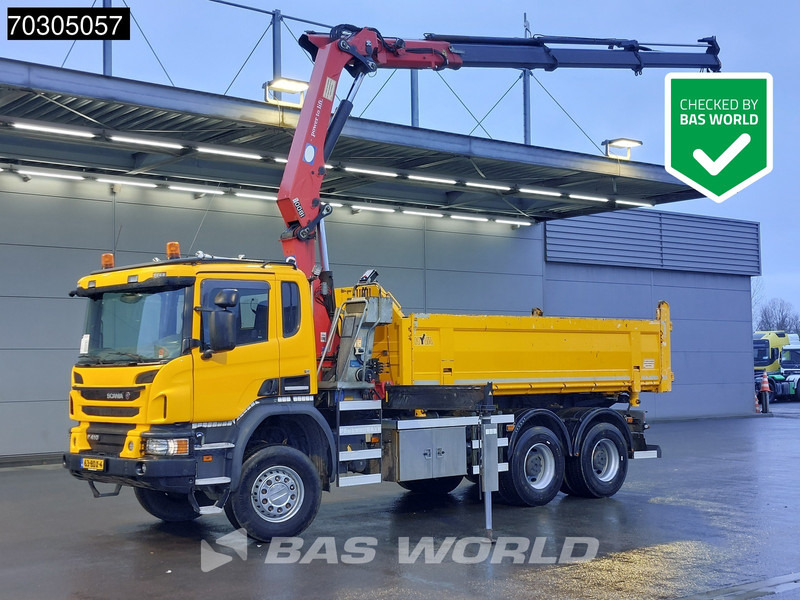Scania P410 6X6 NL-Truck HMF 1800-K3 Kran Crane 6x6 Big-Axle Steel suspension Euro 6 - Tipper, Crane truck: picture 1 Scania P410 6X6 NL-Truck HMF 1800-K3 Kran Crane 6x6 Big-Axle Steel suspension Euro 6 - Tipper, Crane truck: picture 1