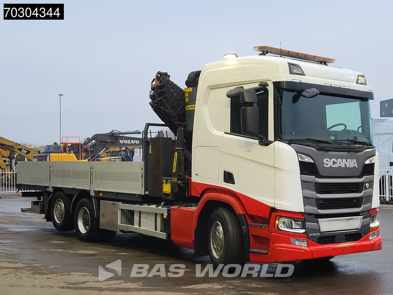 Dropside/ Flatbed truck, Crane truck Scania R500 6X2 Palfinger PK34002 SH 8x Extensions Lift+ Steering Axle Euro 6: picture 13