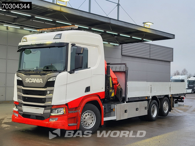Dropside/ Flatbed truck, Crane truck Scania R500 6X2 Palfinger PK34002 SH 8x Extensions Lift+ Steering Axle Euro 6: picture 10