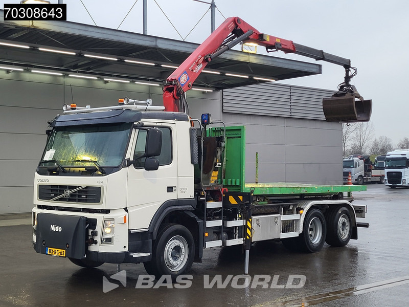 Volvo FM 370 6X2 HMF 1643 Z2 Crane 20tons AJK containersystem Lift+Steering axle Euro 5 - Hook lift truck, Crane truck: picture 1 Volvo FM 370 6X2 HMF 1643 Z2 Crane 20tons AJK containersystem Lift+Steering axle Euro 5 - Hook lift truck, Crane truck: picture 1