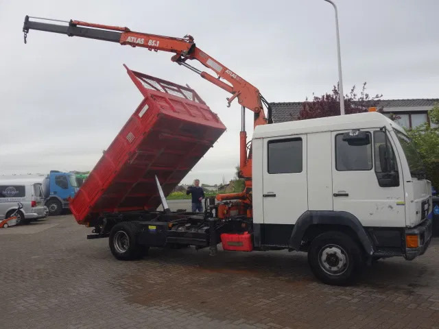 MAN 12.224 DC,8,5 TON ATLAS KRAAN,KIPPER,MANUAL POMP - Tipper, Crane truck: picture 1 MAN 12.224 DC,8,5 TON ATLAS KRAAN,KIPPER,MANUAL POMP - Tipper, Crane truck: picture 1
