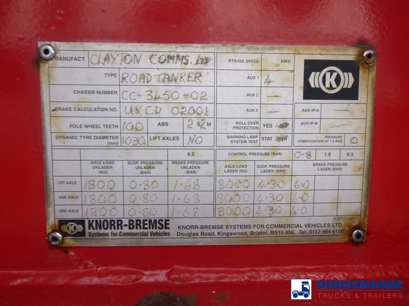 Tanker semi-trailer Clayton Gas tank steel 31.8 m3 (low pressure 10 bar): picture 20