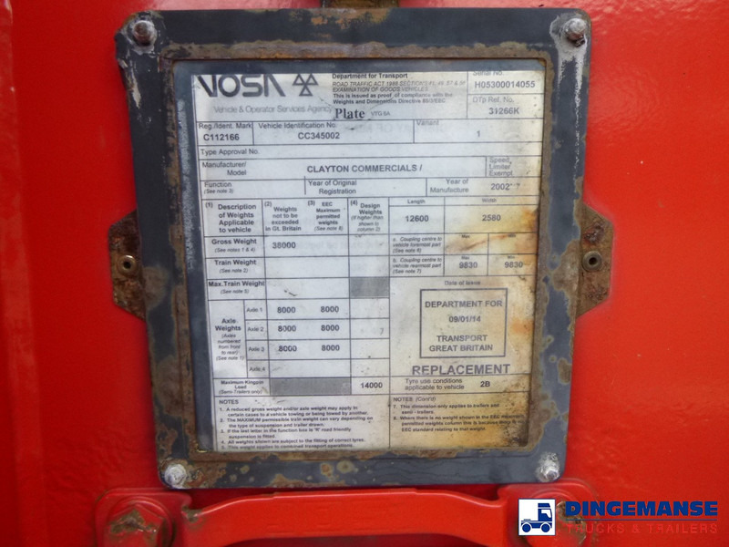Tanker semi-trailer Clayton Gas tank steel 31.8 m3 (low pressure 10 bar): picture 19