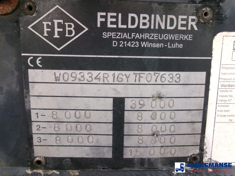 Tanker semi-trailer Feldbinder Powder tank alu 38 m3 (tipping): picture 20