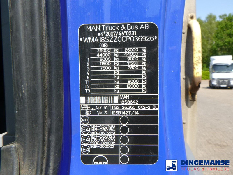 Crane truck MAN TGS 26.360 6X2 RHD + HMF 1420-K2 + grapple: picture 20